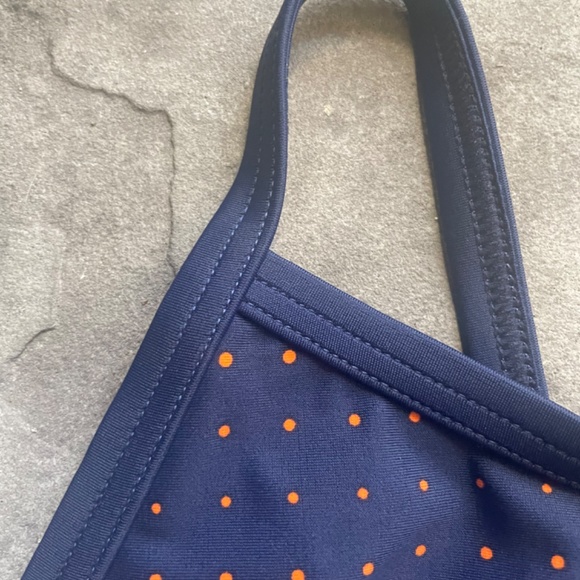 SPORTI orange & navy molecule thin strap swim race suit NWT - Picture 5 of 8